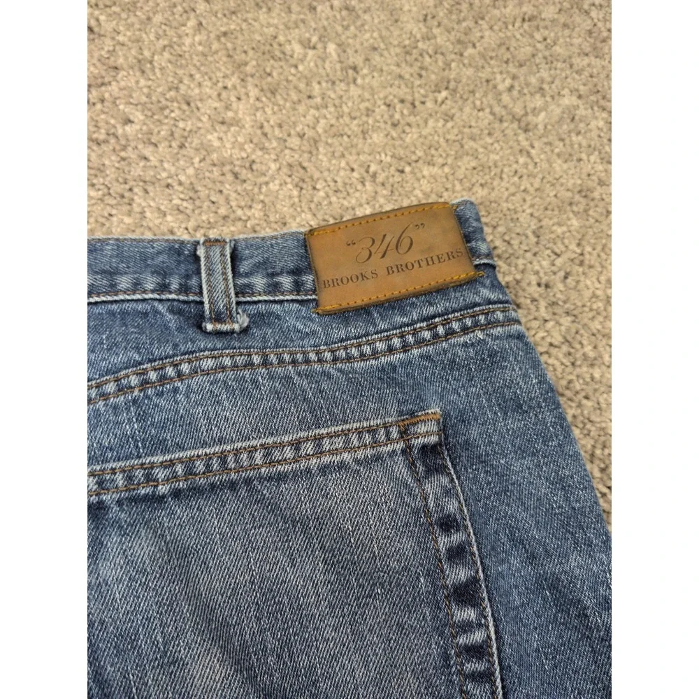 Brooks Brothers 346 Mens Straight Leg Blue Denim Jeans 40x32 Medium Wash Cotton